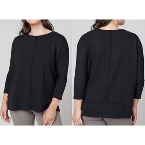 Spanx Perfect Length Top Dolman 3/4 Sleeve in Black Size Medium(06/09/2025)